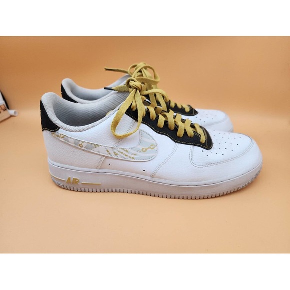 NIKE AIR FORCE 1 '07 LV8' GOLD LINKS ZEBRA SIZE US 13 Shoe. Sneaker DH5284-100 - Picture 1 of 8